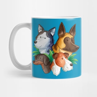 Dog Breeds Head Mug